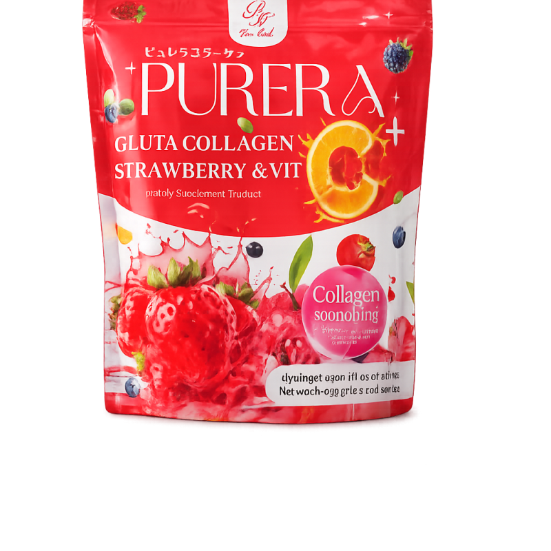 PURERA Gluta Collagen Strawberry & Vitamin C