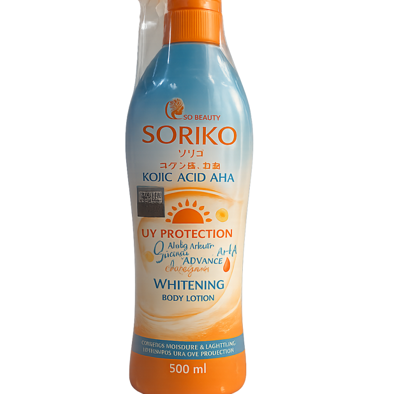 Soriko Kojic Acid AHA Whitening Body Lotion SPF50